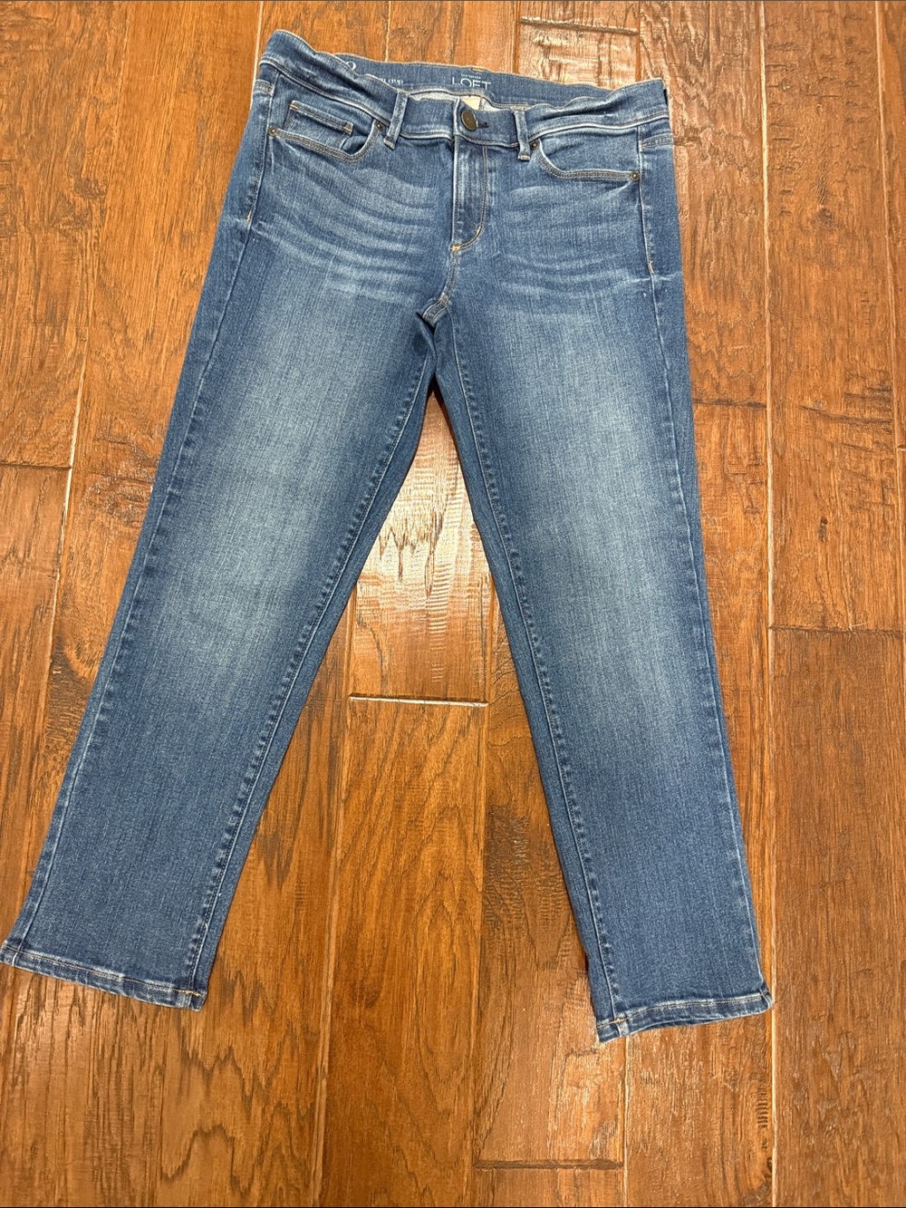 LOFT Washed Blue  Modern Cropped Jeans